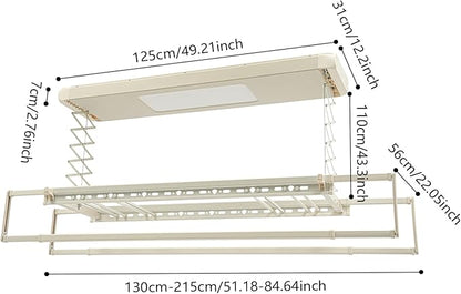banborba Electric Retractable Airing Rack, Ceiling Mounted Clothes Drying Rack - Image 4