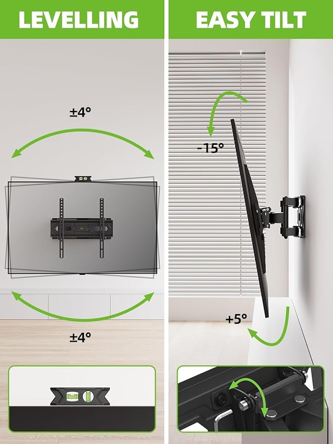 USX MOUNT TV Wall Mount for 32-74 inch Flat Screen/LED/4K up to 110lbs - Image 4