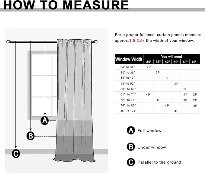 JIUZHEN Blackout Curtains for Bedroom– Thermal Insulated, Noise Reducing Room - Image 9