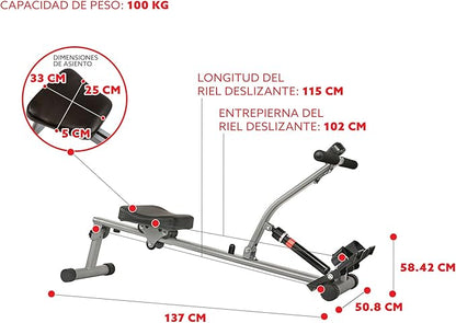 Sunny Health & Fitness Compact Adjustable Rowing Machine - Image 7