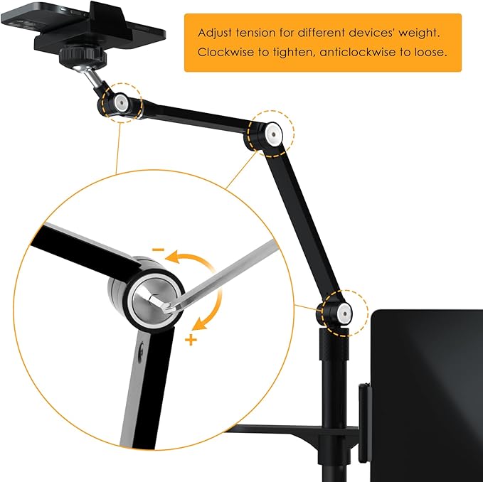 viozon 3-in-1 Selfie Desktop Live Stand, Height Adjustable/Overhead, Compatible - Image 8