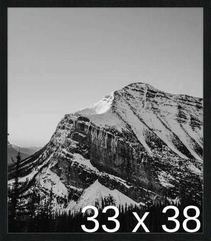Frame It Easy 33 x 38 Black Grain Wood Frame by FrameItEasy