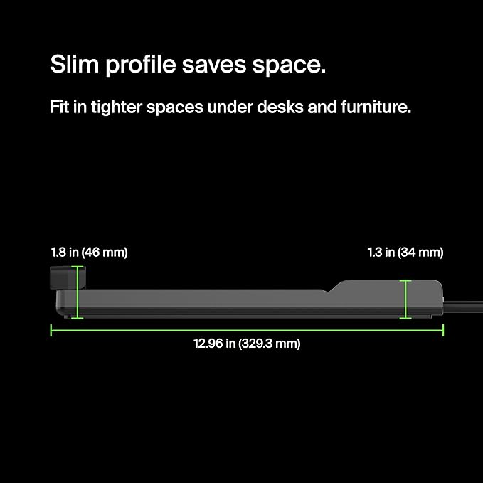Belkin 12-Outlet Surge Protector Power Strip w/ 12 AC Outlets & 8ft Flat Plug - Image 5