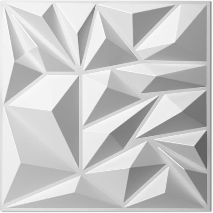 Art3d 33-Pack 3D Wall Panels for Interior Wall Decor, Modern Diamond Textured - Image 2