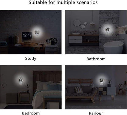 Pigsaly Led Night Light White Black Texture Christmas Snowflakes Night Light - Image 6