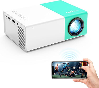 Projector WiFi Portable Movie Projector, Phone or Tablet Can be Mirrored to the by wepvo