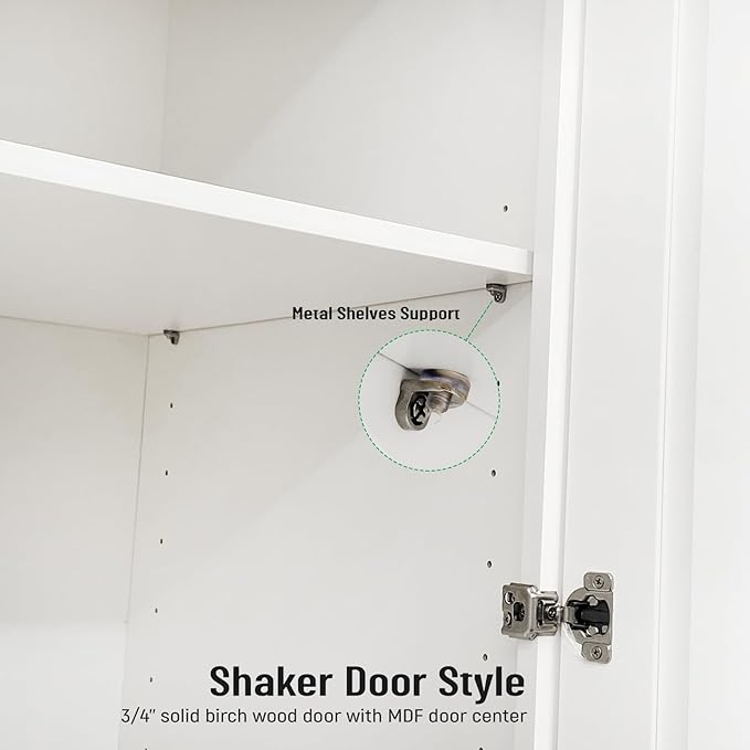 Wall Cabinet, Kitchen Wall Cabinet, Medicine Cabinet, 2 Adjustbale Shelves - Image 4