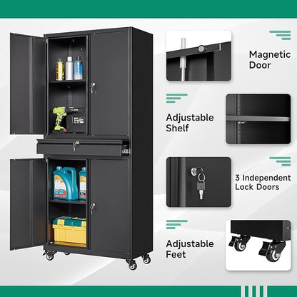 Letaya Metal Garage Storage Cabinet - Image 4