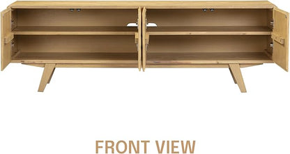 NTC Sapa Mid-Century Modern Solid Wood TV Stand 4-Door Media Console - Image 4
