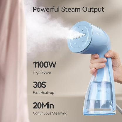 HiLIFE Upgraded Steamer for Clothes, Handheld Portable Design, 1100W Powerful - Image 2