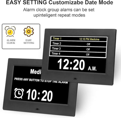 Irednolw 7inch Large Impaired Vision Digital Alarm Clock - Image 3