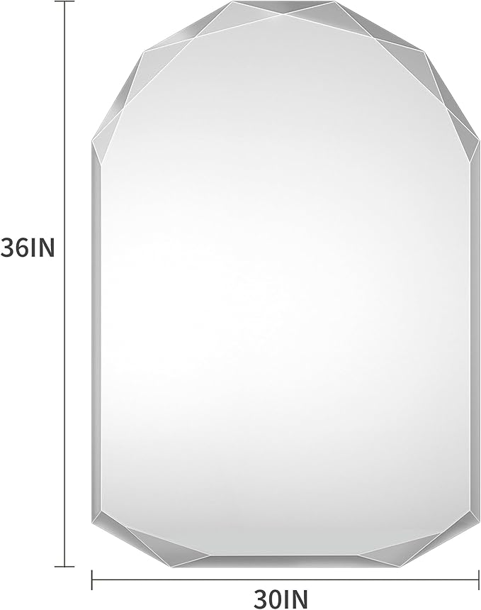 Suidia Bathroom Mirror, Frameless Bathroom Mirror - Image 4