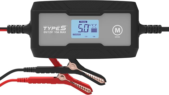 Type S 10A Smart Battery Charger & Maintainer, 6V & 12V Fully Automatic Trickle by TYPESAuto