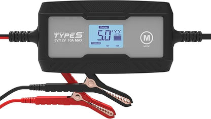 Type S 10A Smart Battery Charger & Maintainer, 6V & 12V Fully Automatic Trickle by TYPESAuto