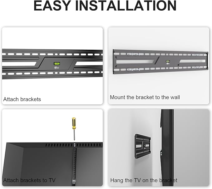 WALI Heavy Duty TV Wall Mount for 43-120 Inch Flat Curved TVs up to 165 lbs - Image 7