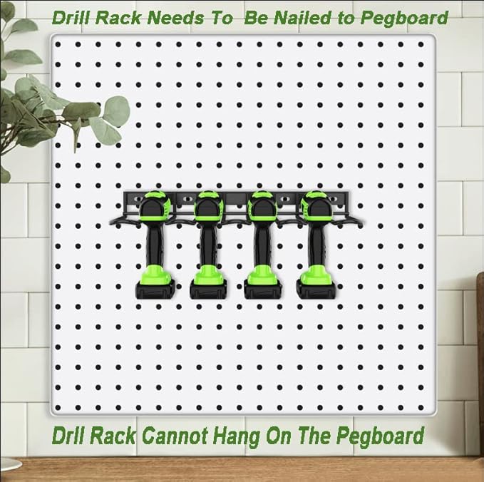 Power Tool Organizer, Drill Holder Wall Mount, Thickened Drill Rack, 50 lb - Image 6