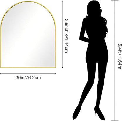 CIRCUMI Arched Wall Mirror, Metal Frame, Large Size - Image 7