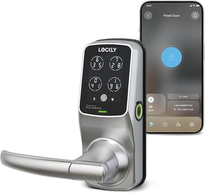 Lockly Secure Plus Smart Lock Bluetooth, 3D Biometric Fingerprint Sensor Front by Lockly