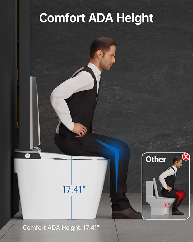 EPLO Smart Toilet Bidet with Auto Open Close, 1000 Gram MaP Flush Score - Image 6