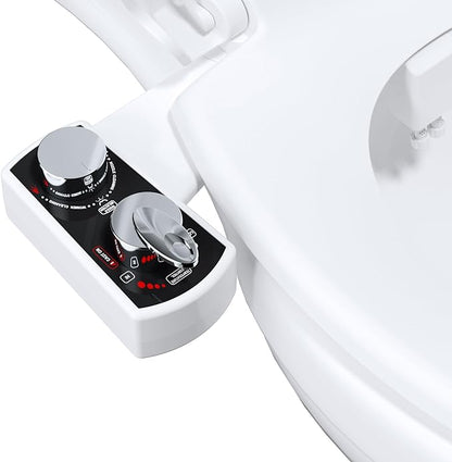 Hibbent Bidet Attachment for Toilet, Hot and Cold Water Spray Non-Electric Dual by Hibbent