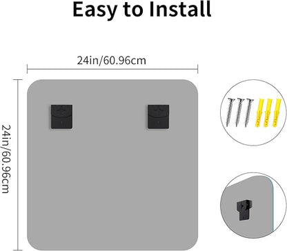 CILIBER Frameless Mirror, 24x24 Beveled Bathroom Mirrors - Image 8