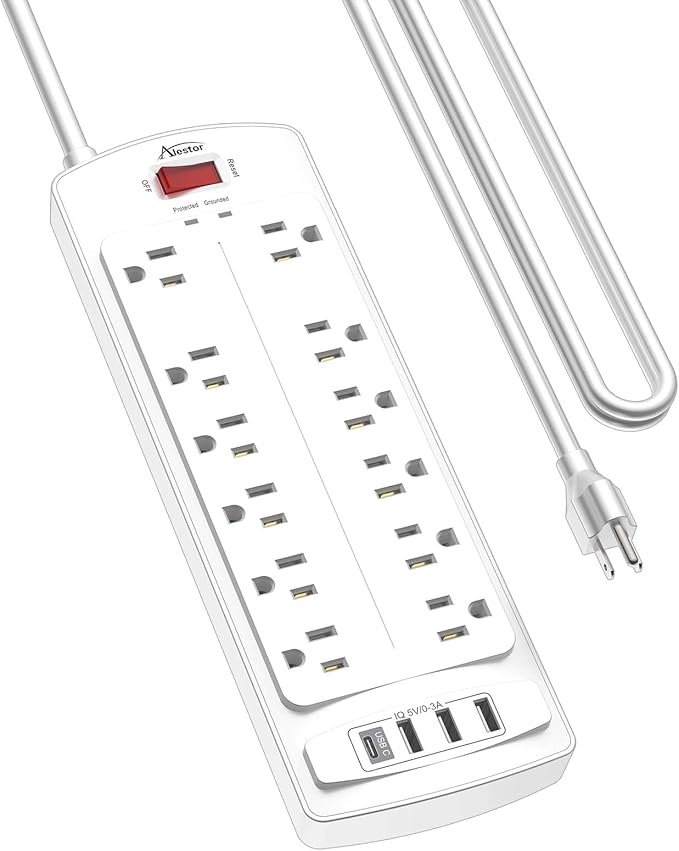 Power Strip, ALESTOR Surge Protector by Alestor
