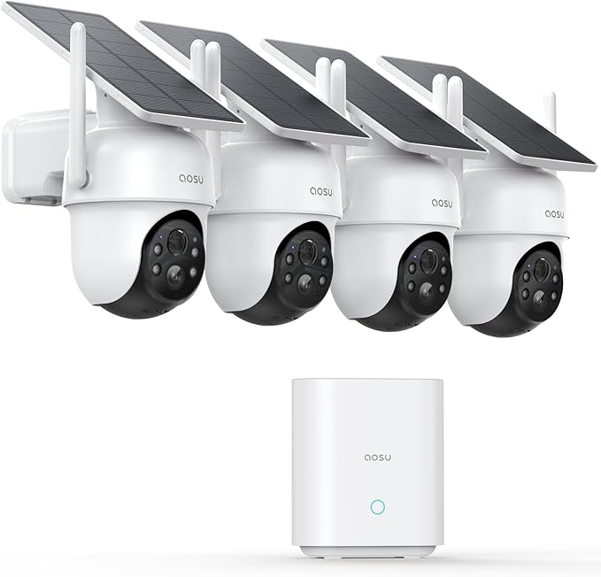 aosu Security Cameras Outdoor Wireless, 4 Cam-Kit, No Subscription, by AOSUSecurityOffical