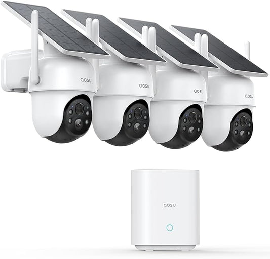 aosu Security Cameras Outdoor Wireless, 4 Cam-Kit, No Subscription, by AOSUSecurityOffical