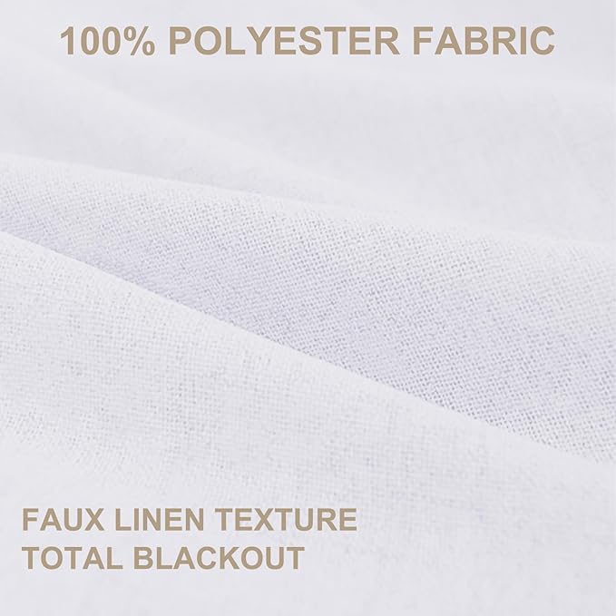 100% Blackout Shield Linen Blackout Curtains - Image 8