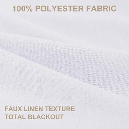 100% Blackout Shield Linen Blackout Curtains - Image 8