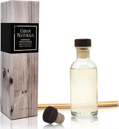 Urban Naturals Mahogany Vanilla Woods Reed Diffuser Set – Made - Image 2