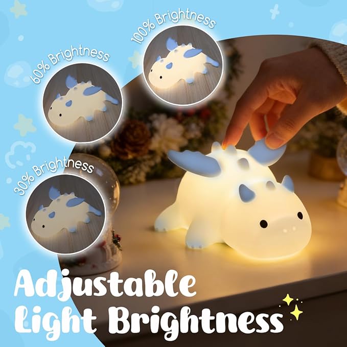 Dragon Night Light, Cute Baby Dragon Gifts, Soft Silicone Lamp - Image 2