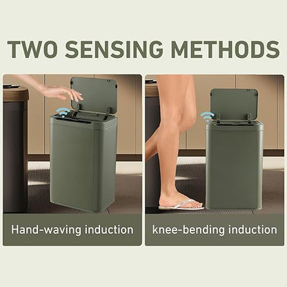 ELPHECO Stainless Steel Office Trash Can Motion Sensor Garbage Can Touchless - Image 6