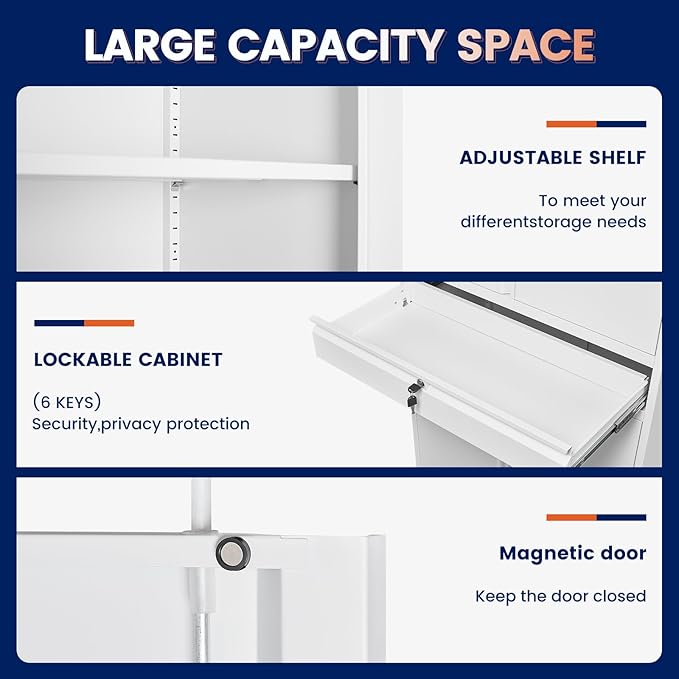 Yizosh Metal Garage Storage Cabinet - Image 4