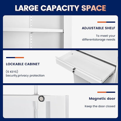 Yizosh Metal Garage Storage Cabinet - Image 4