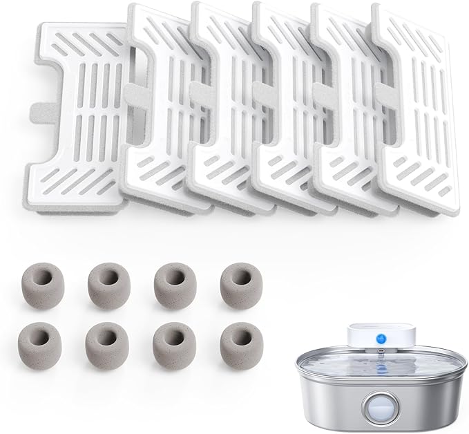uahpet 6 Pack Replacement Filters & 8 Pack Replacement Filter Sponges by uahpet