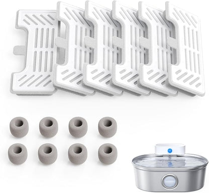 uahpet 6 Pack Replacement Filters & 8 Pack Replacement Filter Sponges by uahpet