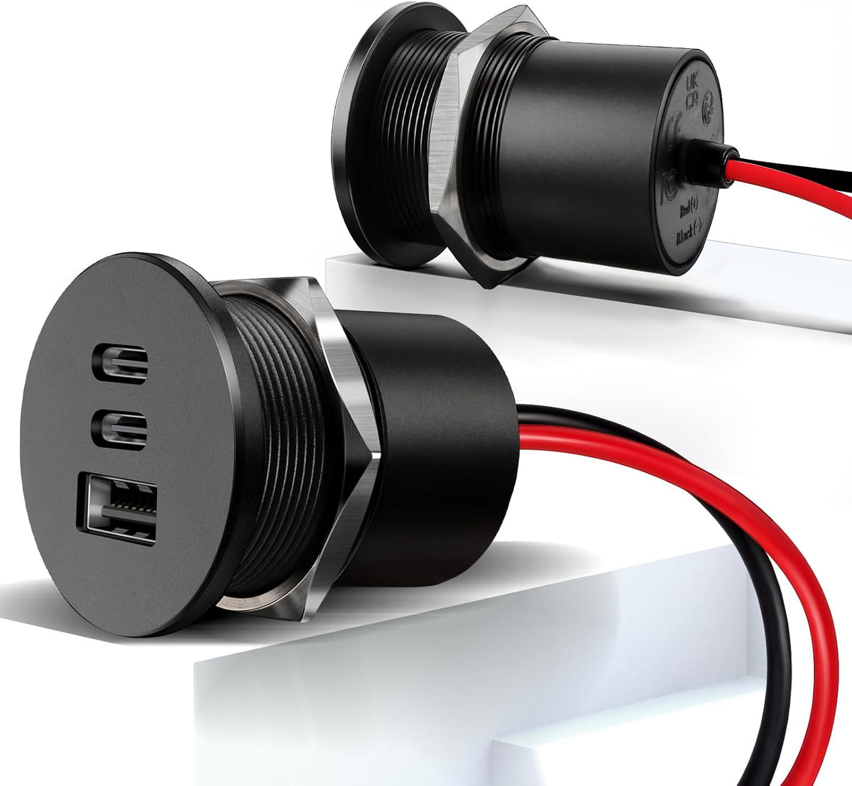 acegoo 78w 12v usb outlet, 3 port fast, main product view
