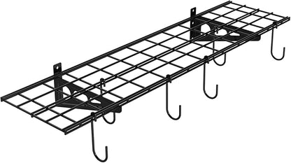 FLEXIMOUNTS Garage Wall Shelving, 1x4 ft, Includes 6 Bike Hooks, Wall Shelf by FLEXIMOUNTS