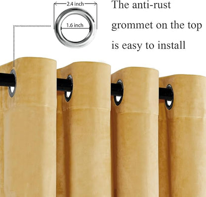 JIUZHEN Velvet Curtains for Living Room - Image 2