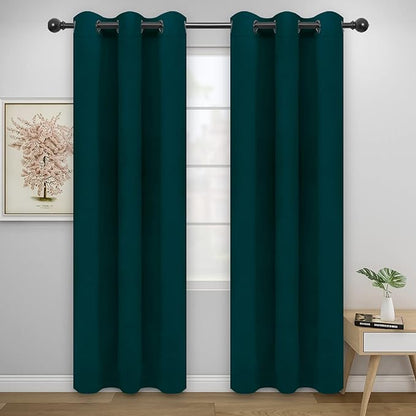 Easy-Going Blackout Curtains for Bedroom, Solid Thermal Insulated Grommet and by Easy-Going