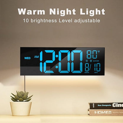 JALL 16" Large Digital Wall Mount Clock, Count Down Timer, Big LED, Temperature - Image 7