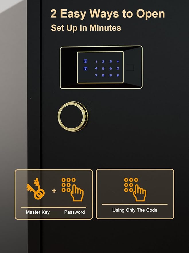 TIGERKING 11.5 Cu Ft Large Heavy Duty Home Security Safe – Digital Touchscreen - Image 6