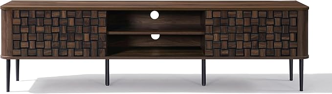 LuxenHome TV Stand for Living Room up to 80'' TVs, Media Console TV Console - Image 9