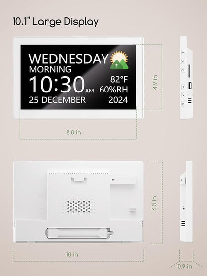 Raynic Digital Clock, 10.1 Inch Large Display Calendar Clock - Image 7