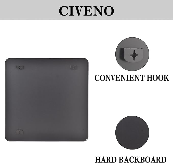 Bathroom Mirror, 42x42 inch Black Square Wall Mirror, Rounded Corner Aluminum - Image 9