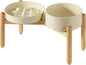 Ceramic Raised Slow Feeder Dog Bowl Set, Elevated 7.3inch Bowl and 8.2inch Slow by Havniva