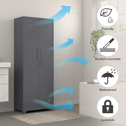 GREATMEET Broom Closet, Broom Closet Cabinet - Image 5