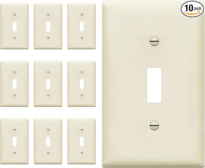 ENERLITES Toggle Light Switch Wall Plate, Standard Size 1-Gang 4.50" x 2.76" by Enerlites