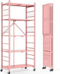 Storage Shelves with 20 Hooks, 5-Tier Foldable Shelves by Himix